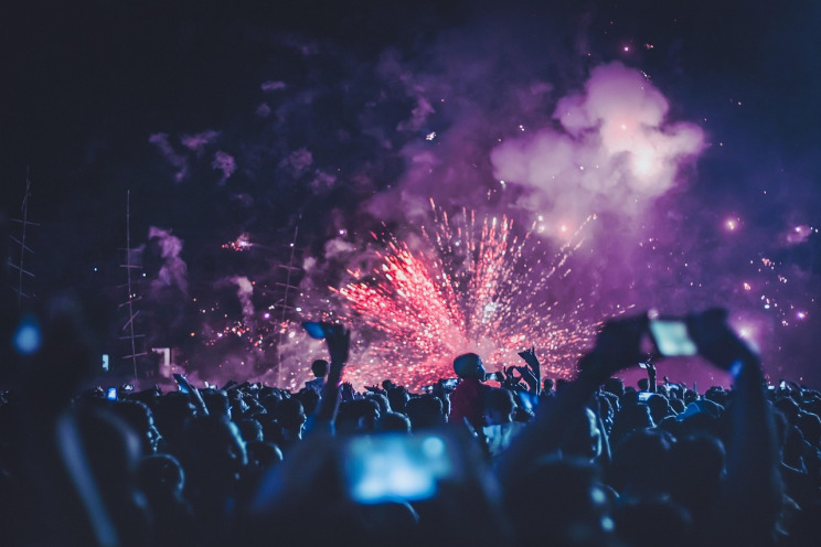 Festivalbesucher und Zugangskontrolle